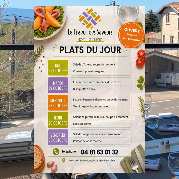 Publication réalisée par C2 Projet Web pour Le Tisseur des Saveurs