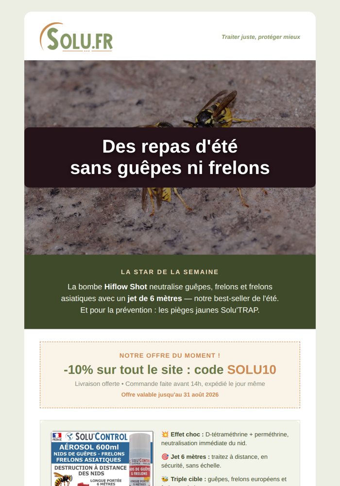 Newsletter Solu.fr réalisée par C2 Projet Web
