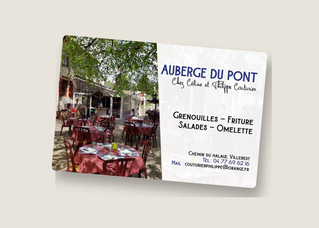 Cartes de visite — Auberge du Pont