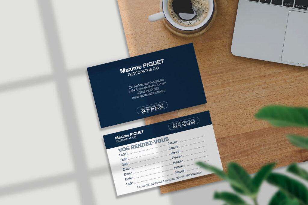 Cartes de visite — Maxime Piquet, ostéopathe
