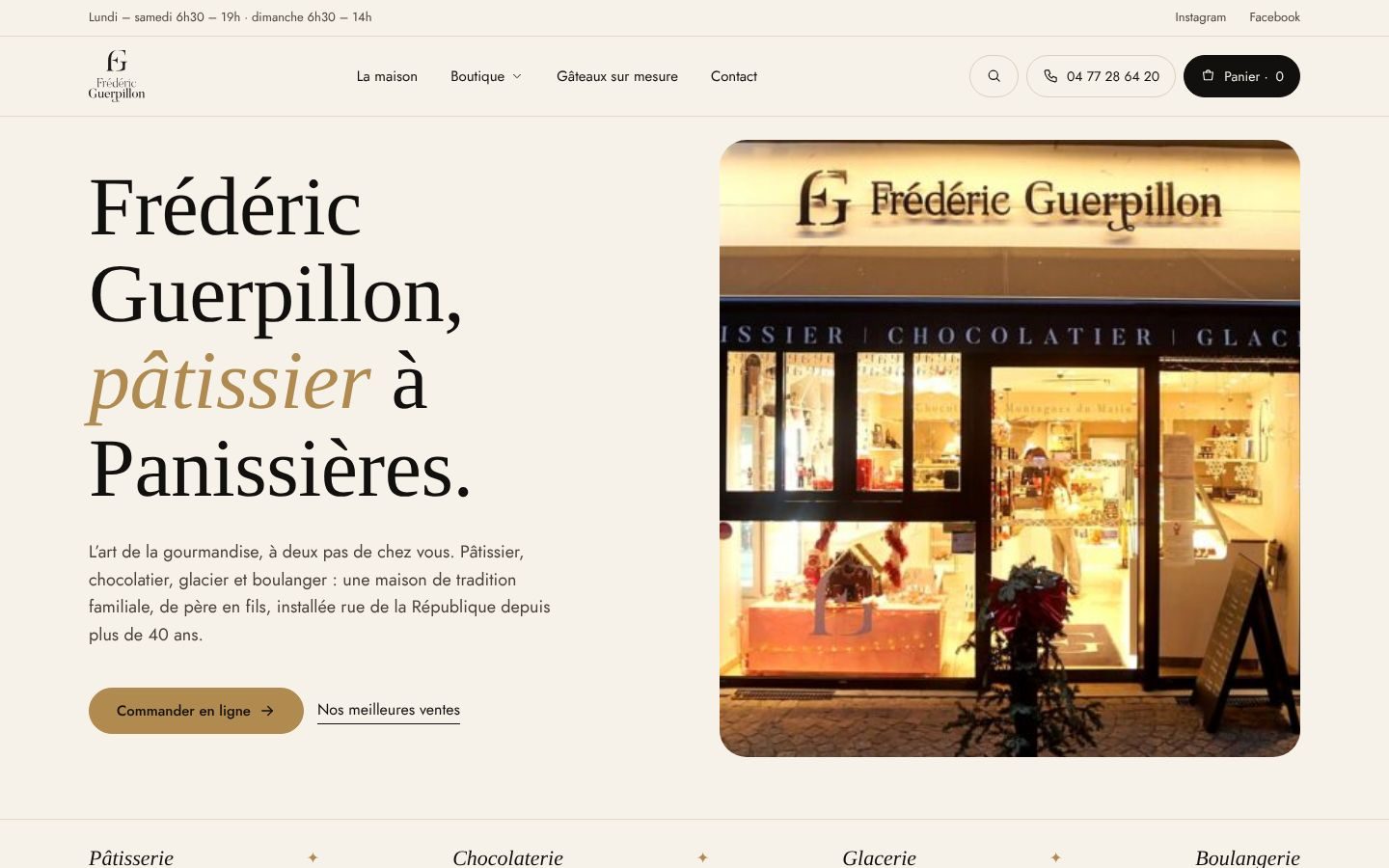 Boutique en ligne — Pâtisserie Guerpillon